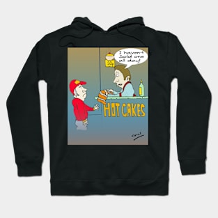 Funny Hot Cakes Seller Cartoon. Hoodie